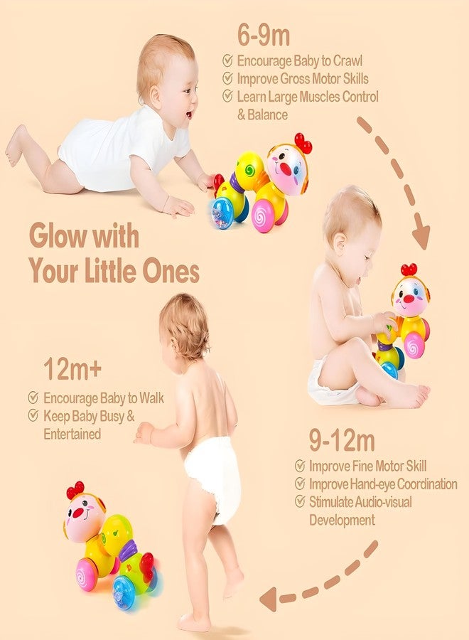 STOFFIER GARTEN Press & Go Baby Crawling Toys for 1 Year Old, with Musical, Sounds, Light up - Motor Skills Cause and Effect Toys for Babies 6-12 Months Old Baby & Toddler Toys - Image 5